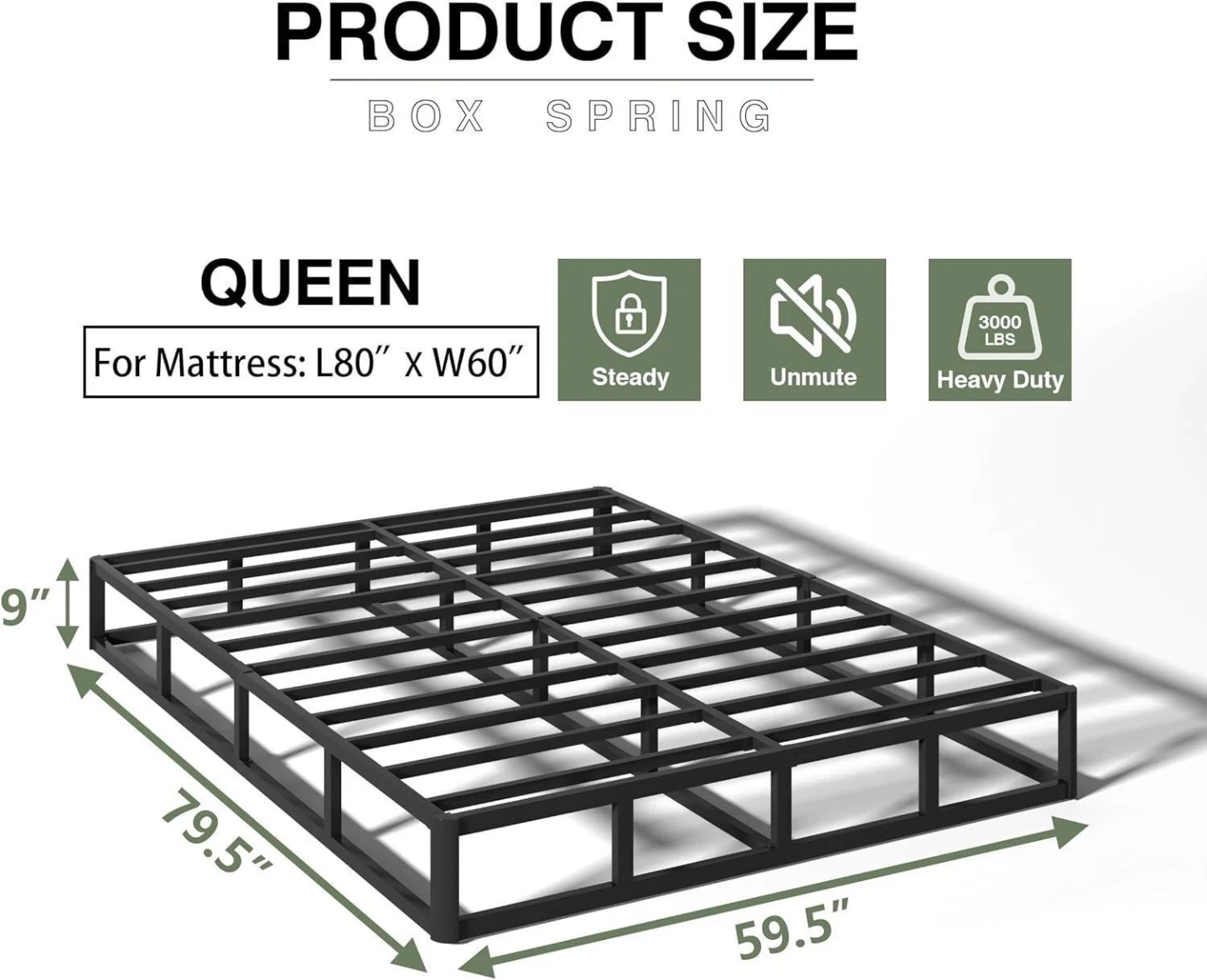 NEW Metal Box Spring Foundation Twin, Full, Queen, King - photo 3