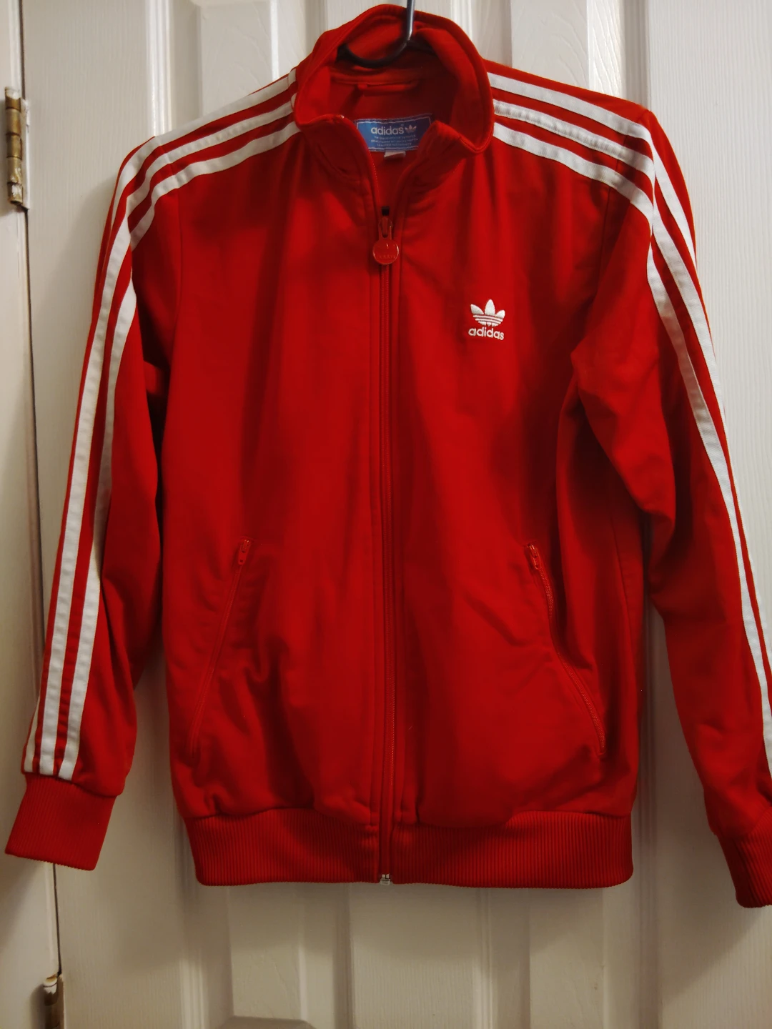 Vintage Adidas Originals Red Track Jacket - Trefoil Logo