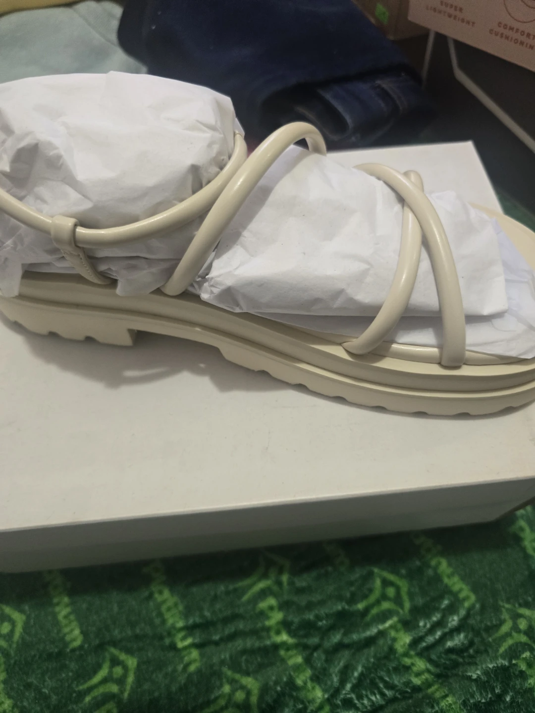Charles & Keith Cream Strappy Sandals