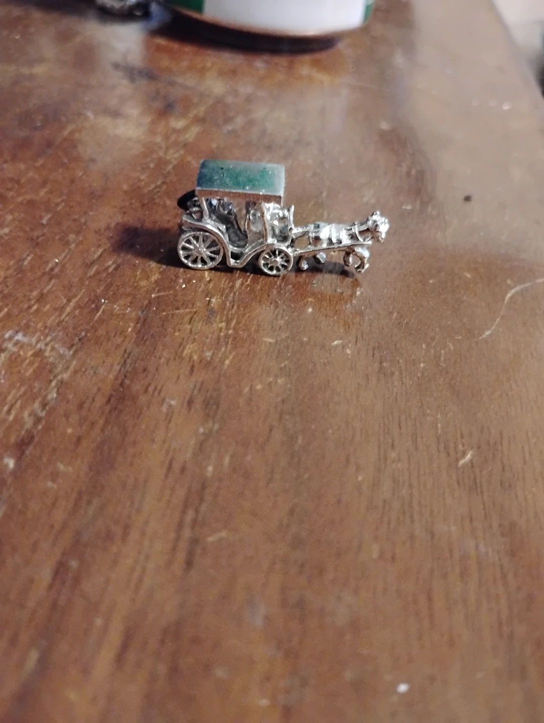 925 Vintage Horse Drawn Carriage charm - photo 2