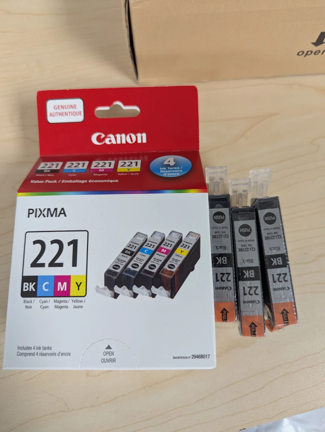 Canon PIXMA 221 Ink Tanks Value Pack