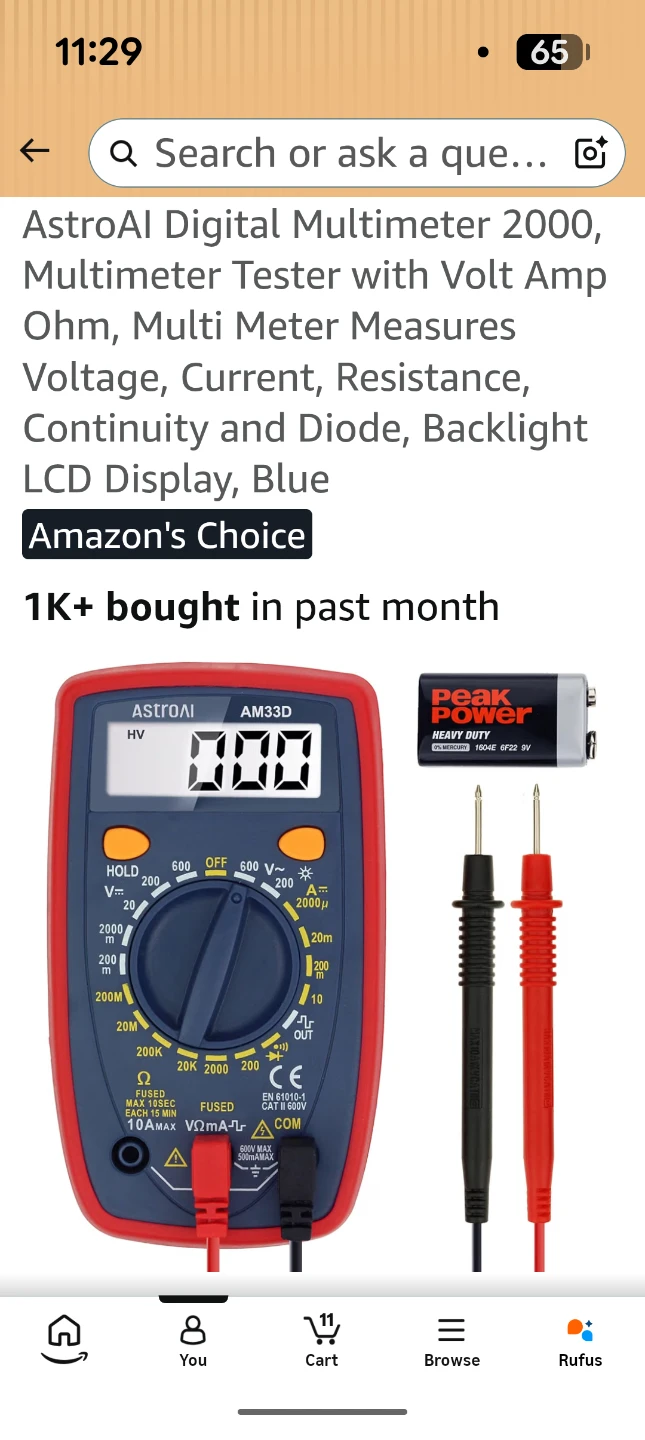 Brand new AstroAI AM33D Digital Multimeter