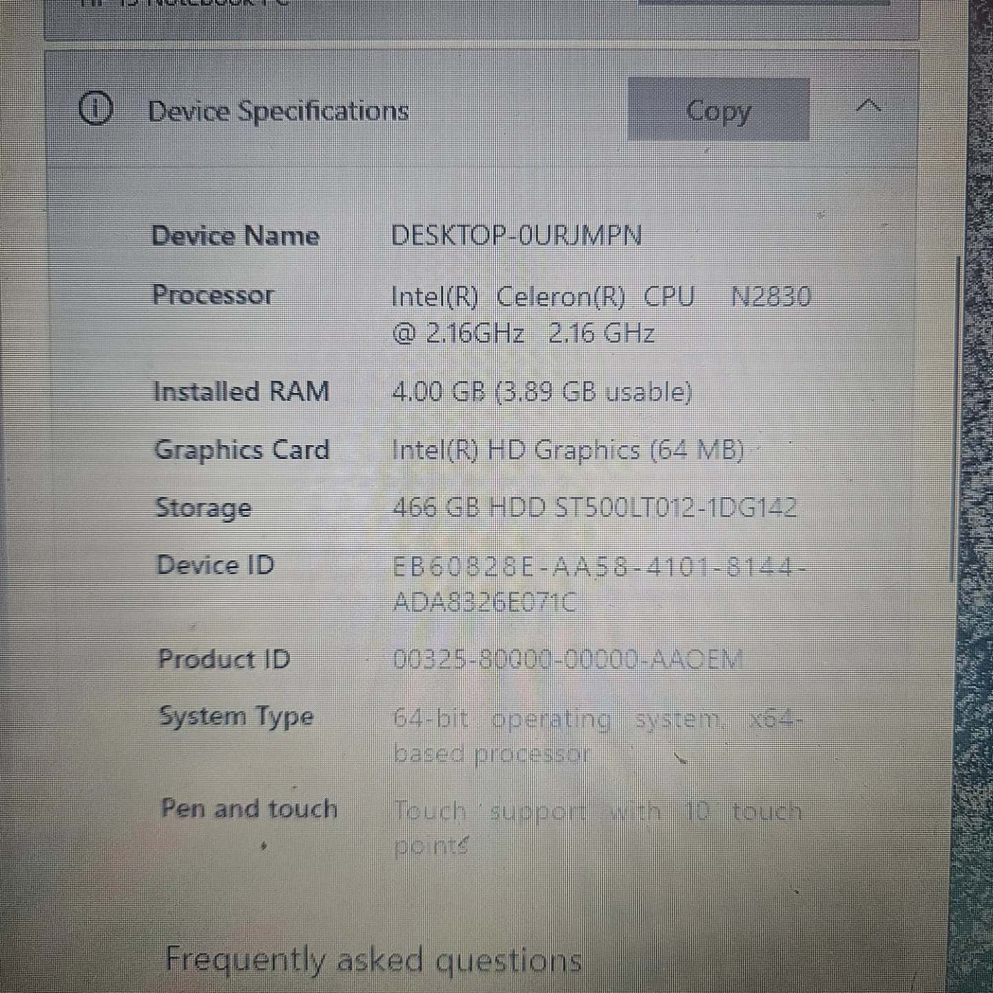 (NO CHARGER!) HP Touchscreen Laptop - photo 5