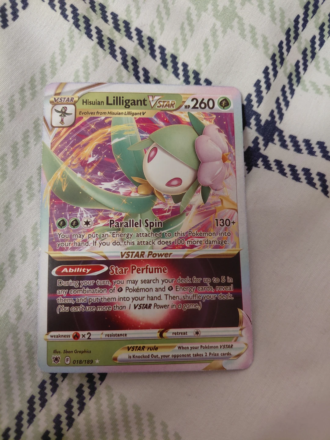 Hisuian Lilligant VSTAR Pokémon Card 018/189