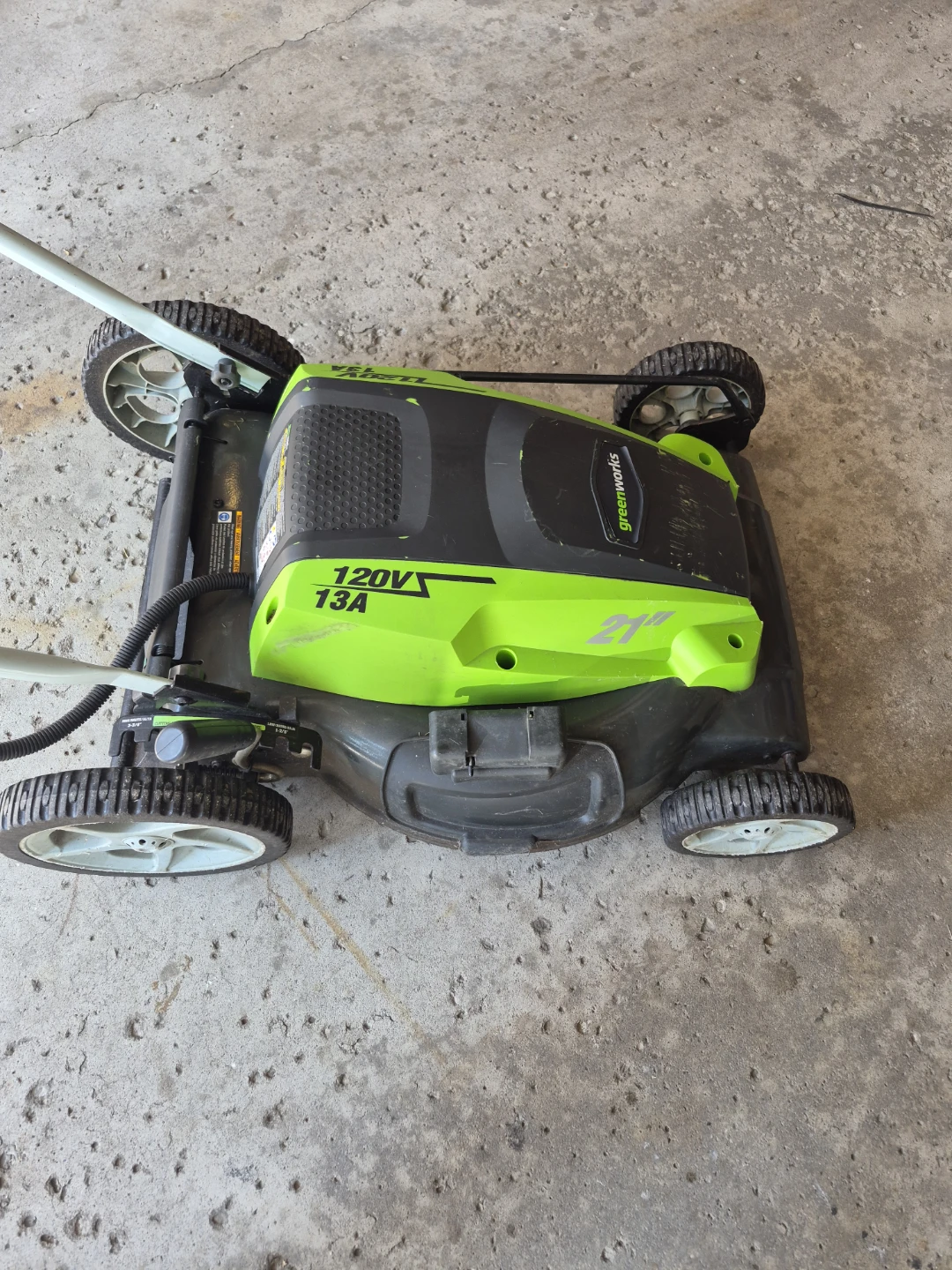 Greenworks 120V 13A Electric Mower - photo 4
