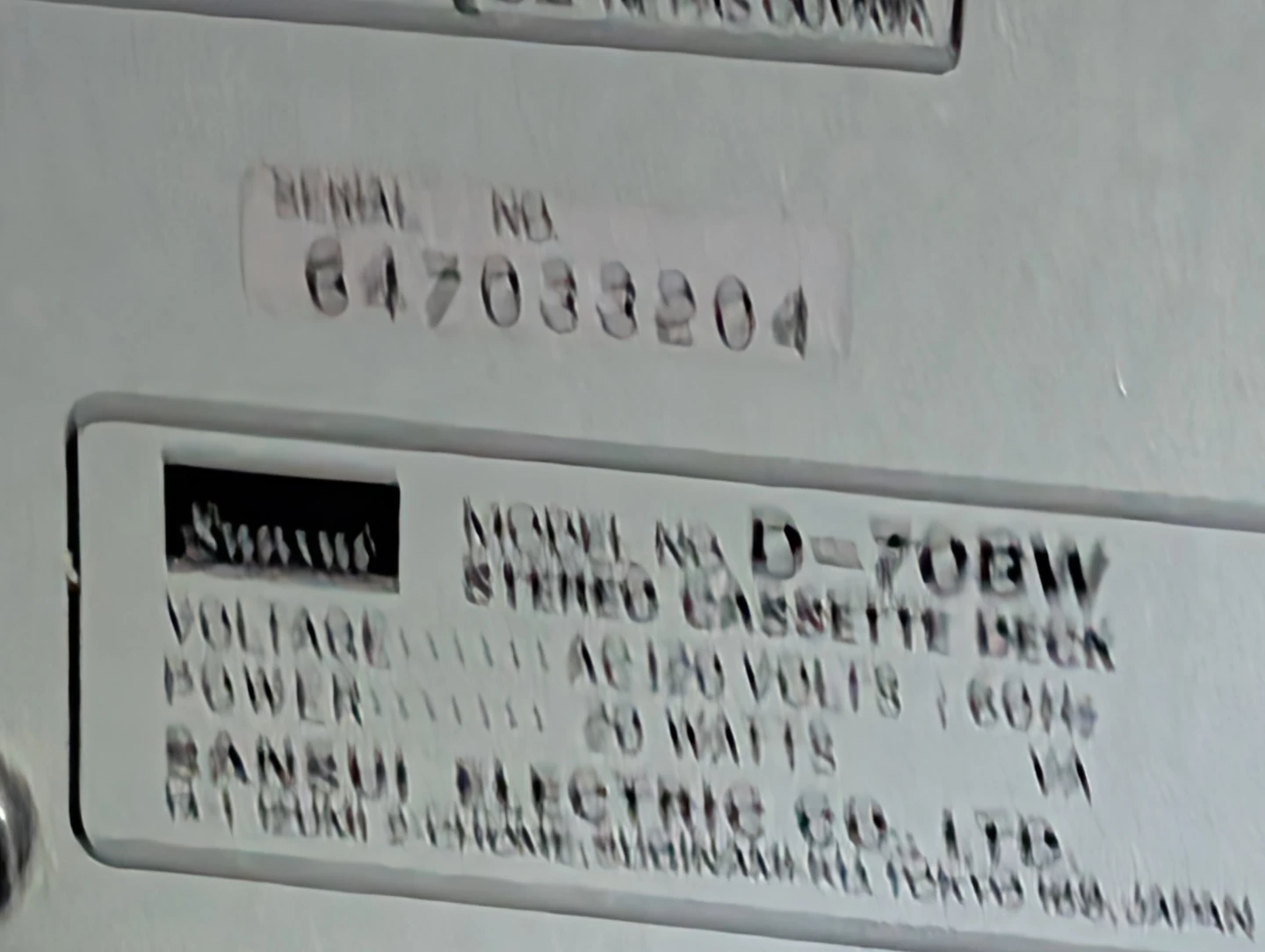 Sansui D-70BW Stereo Double Cassette Deck - photo 5