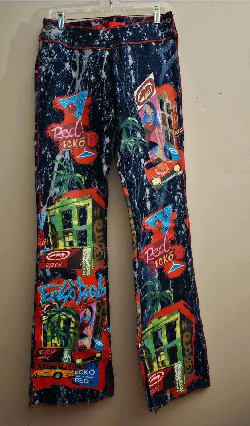 Ecko Limited Edition Acid wash, Grafitti Jeans