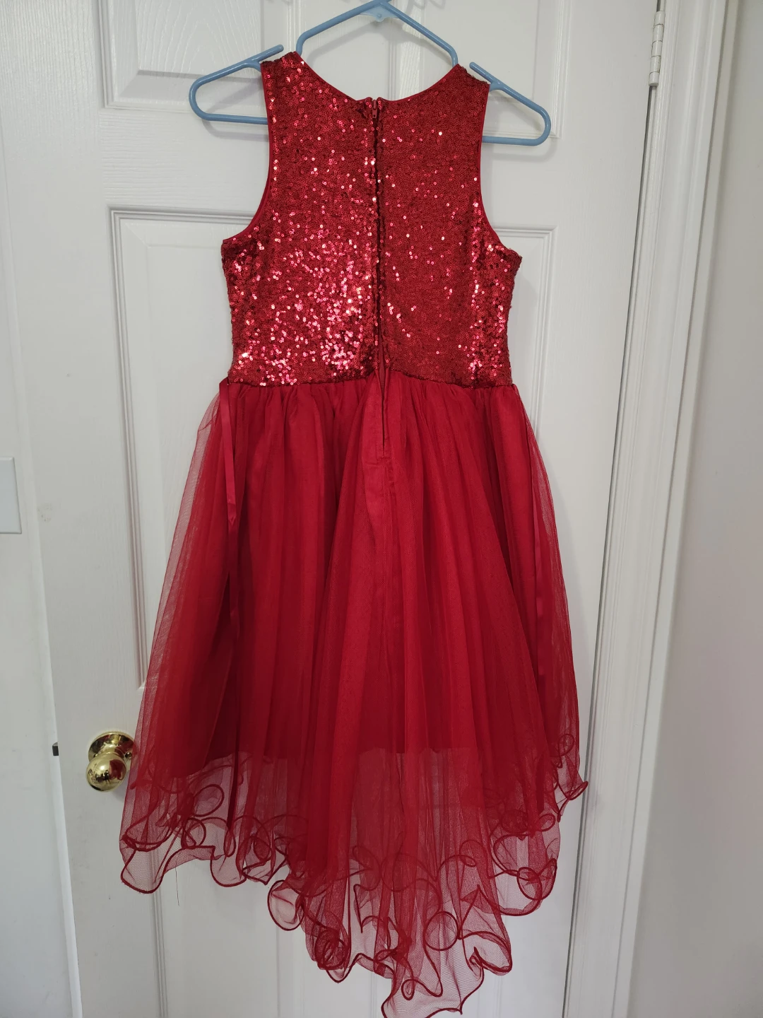 Zunie Red Sequin Tulle Dress - Size 14 - photo 3