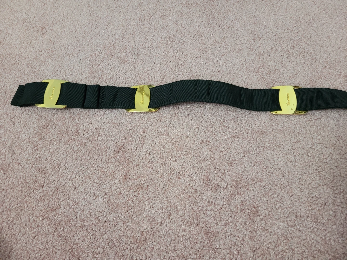 Salvatore Ferragamo Ribbon Belt with Gold Buckle ⚽️ - photo 2
