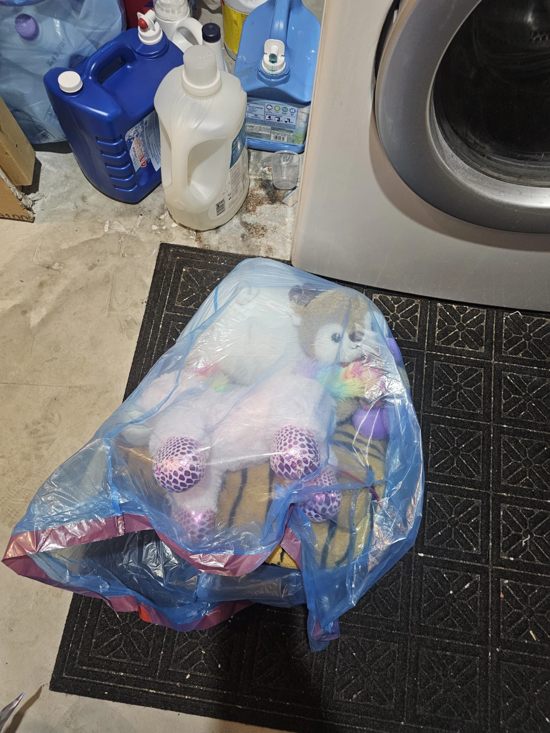 Bag of stuffed animals