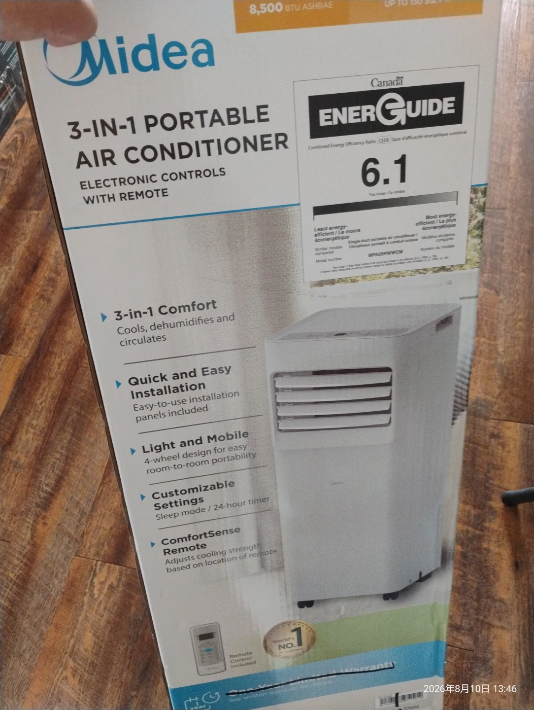 Midea 3-in-1 Portable Air Conditioner with Remote - photo 2