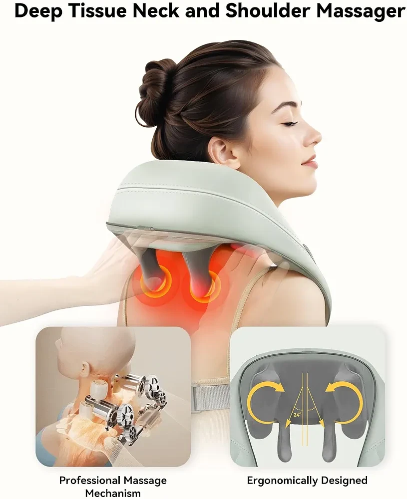 Snailax Shiatsu Neck massager with Heat,