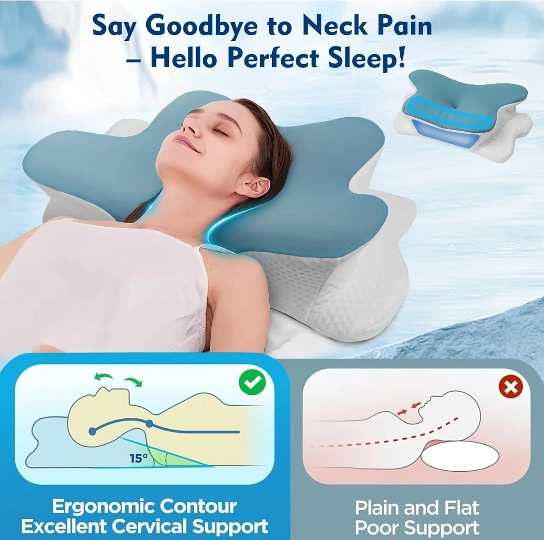 Cervical Memory Foam Pillow for Neck and Shoulder Pain - photo 5