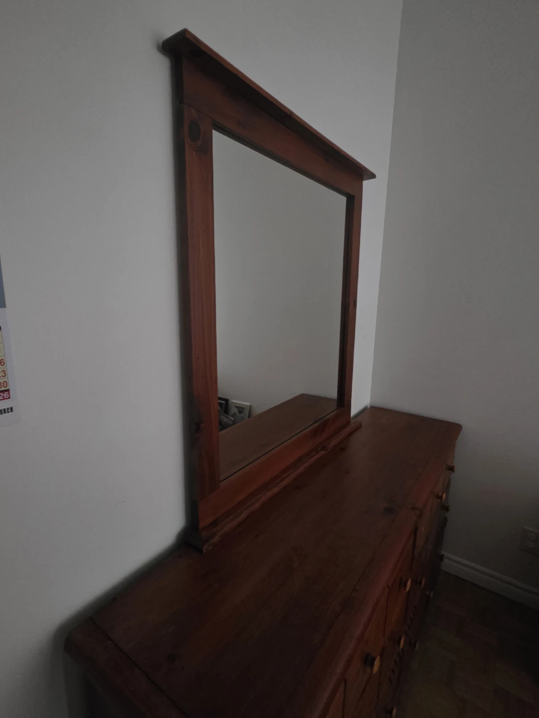 Wooden Dresser with Mirror - photo 2