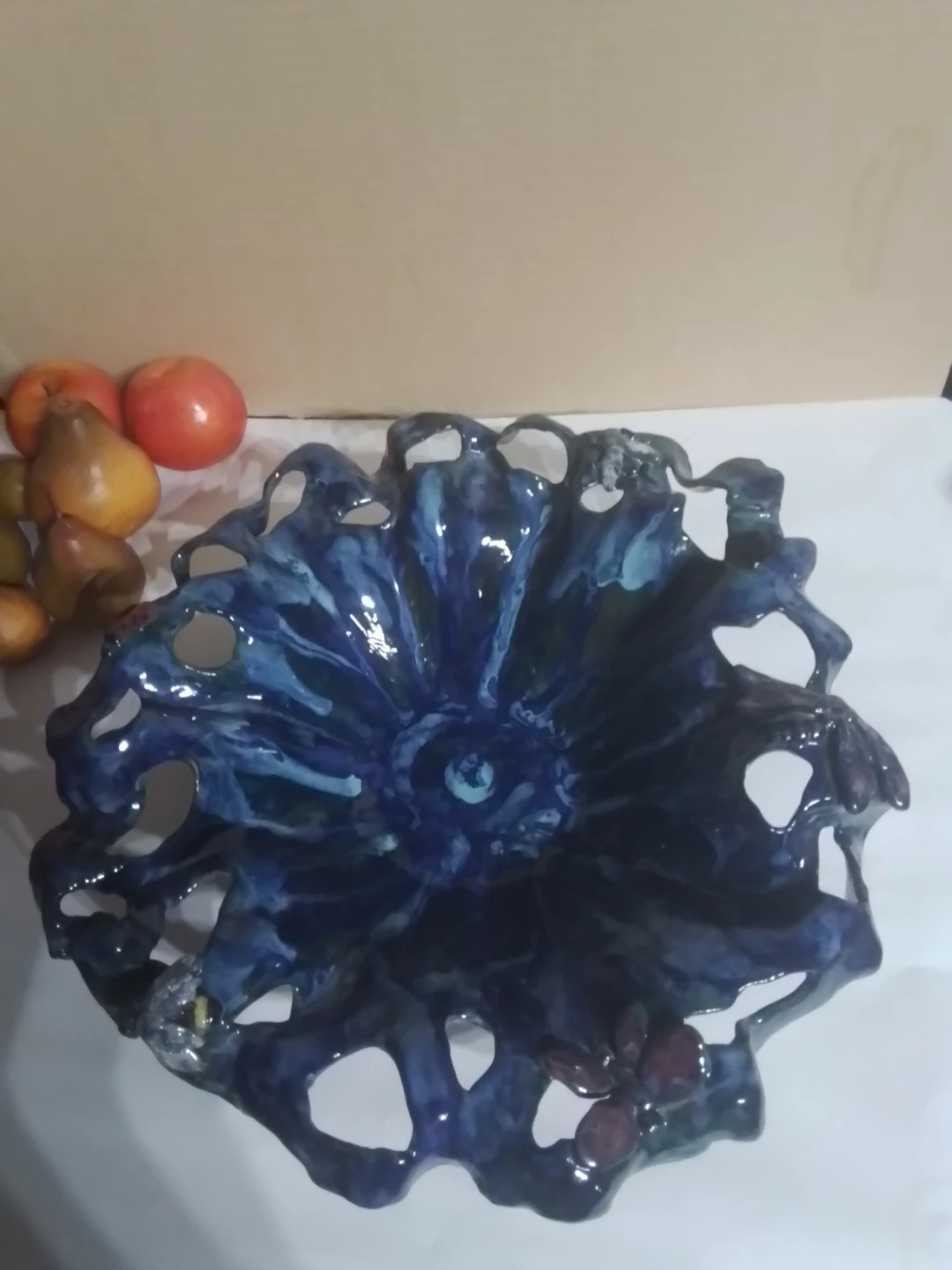 STUNNING Large 15" Artisan Studio Art Pottery Bowl - photo 5