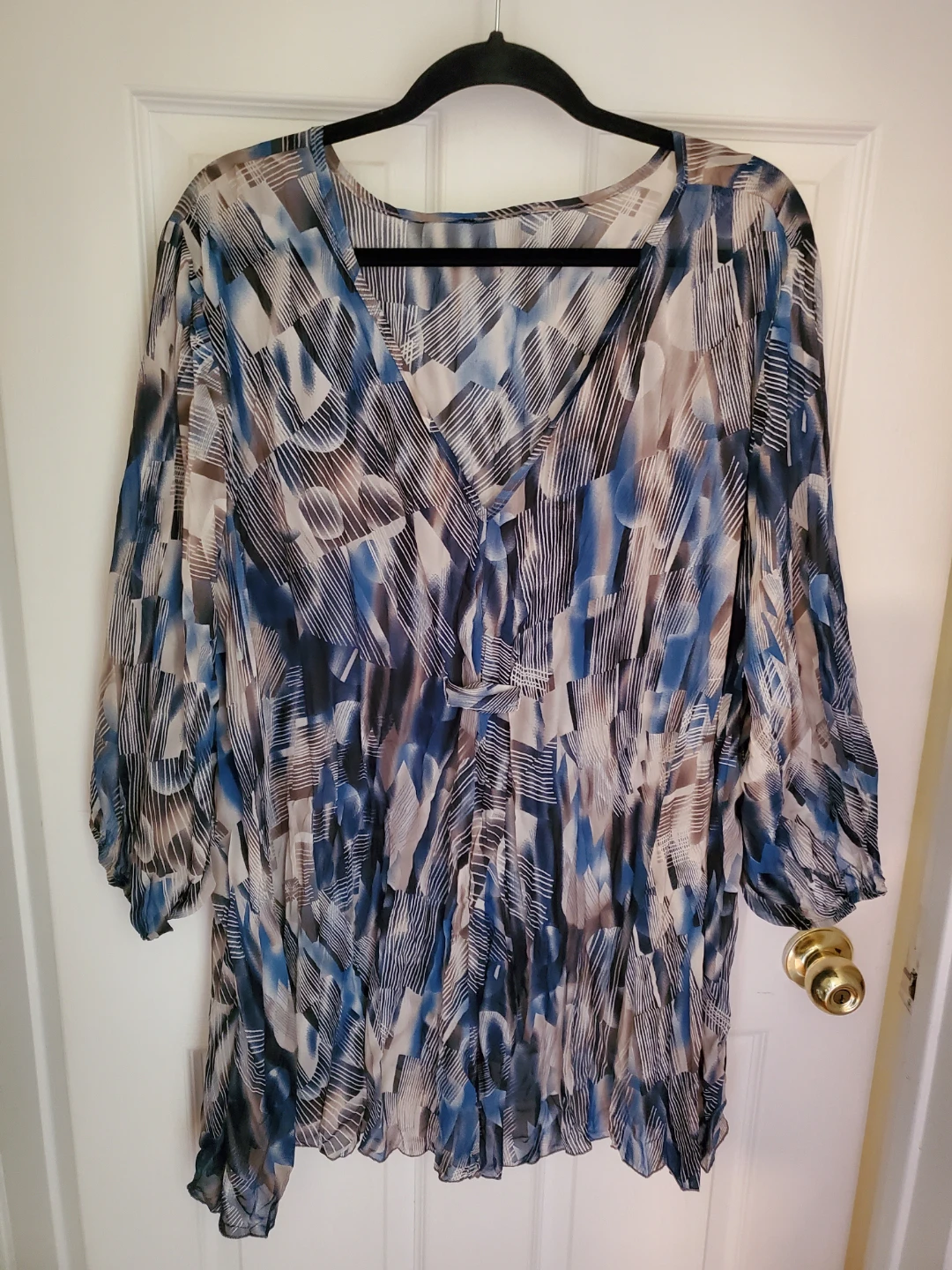 Sheer Patterned Plus Size Top...