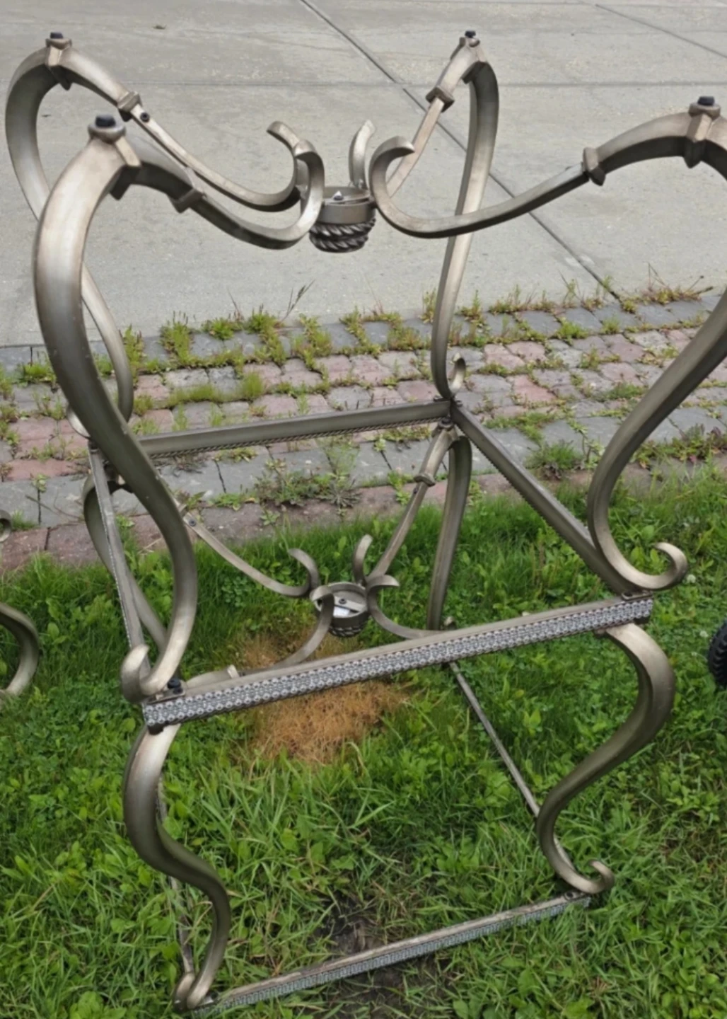 Glass Top Coffee Table with Metal Base - photo 2