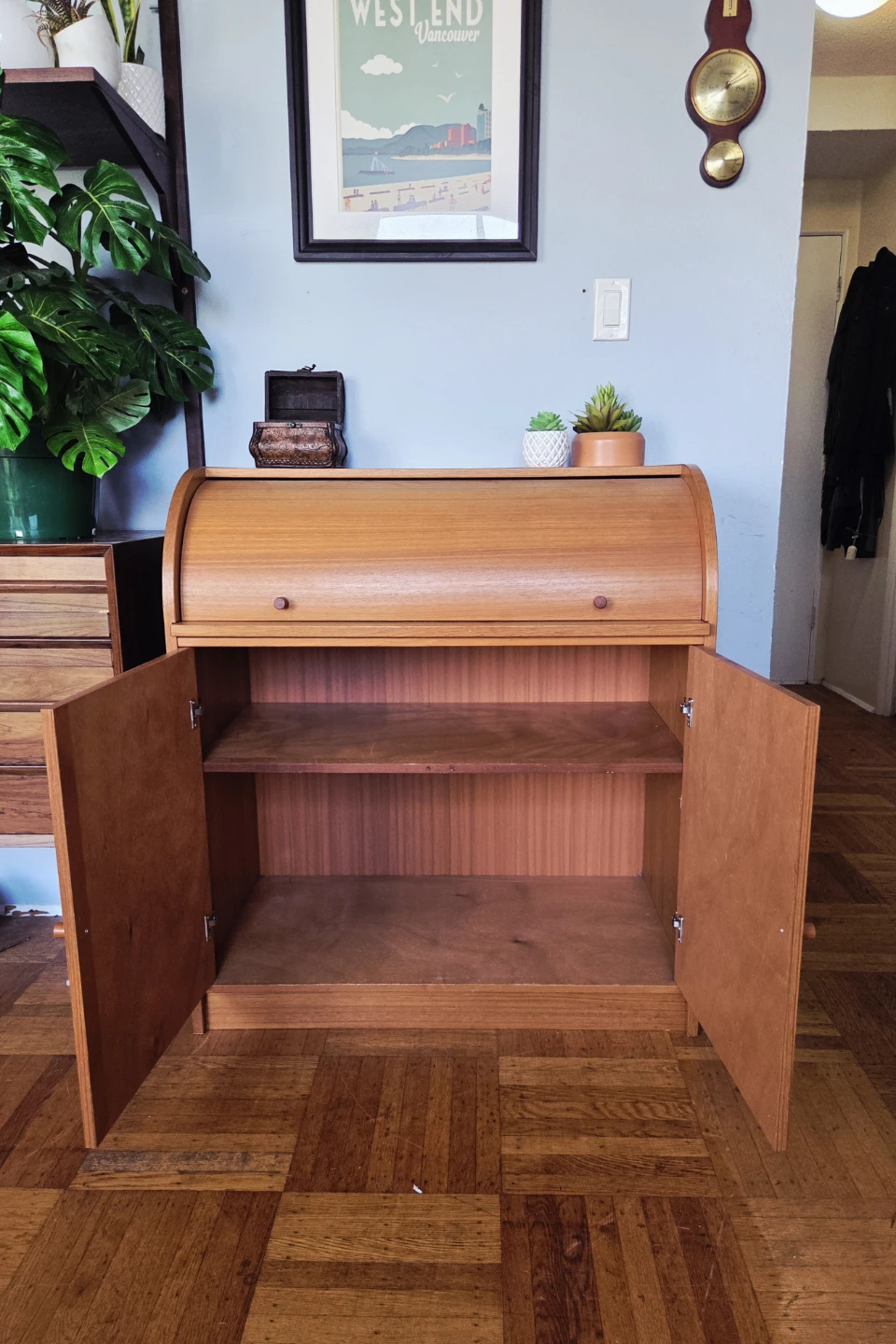 MCM Teak Retractable Secretary Desk - photo 5