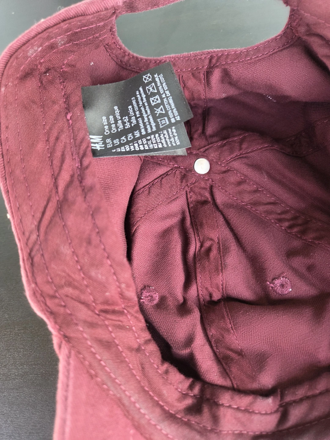 H&M "I'm not in the mood" Baseball Cap - Burgundy - photo 5