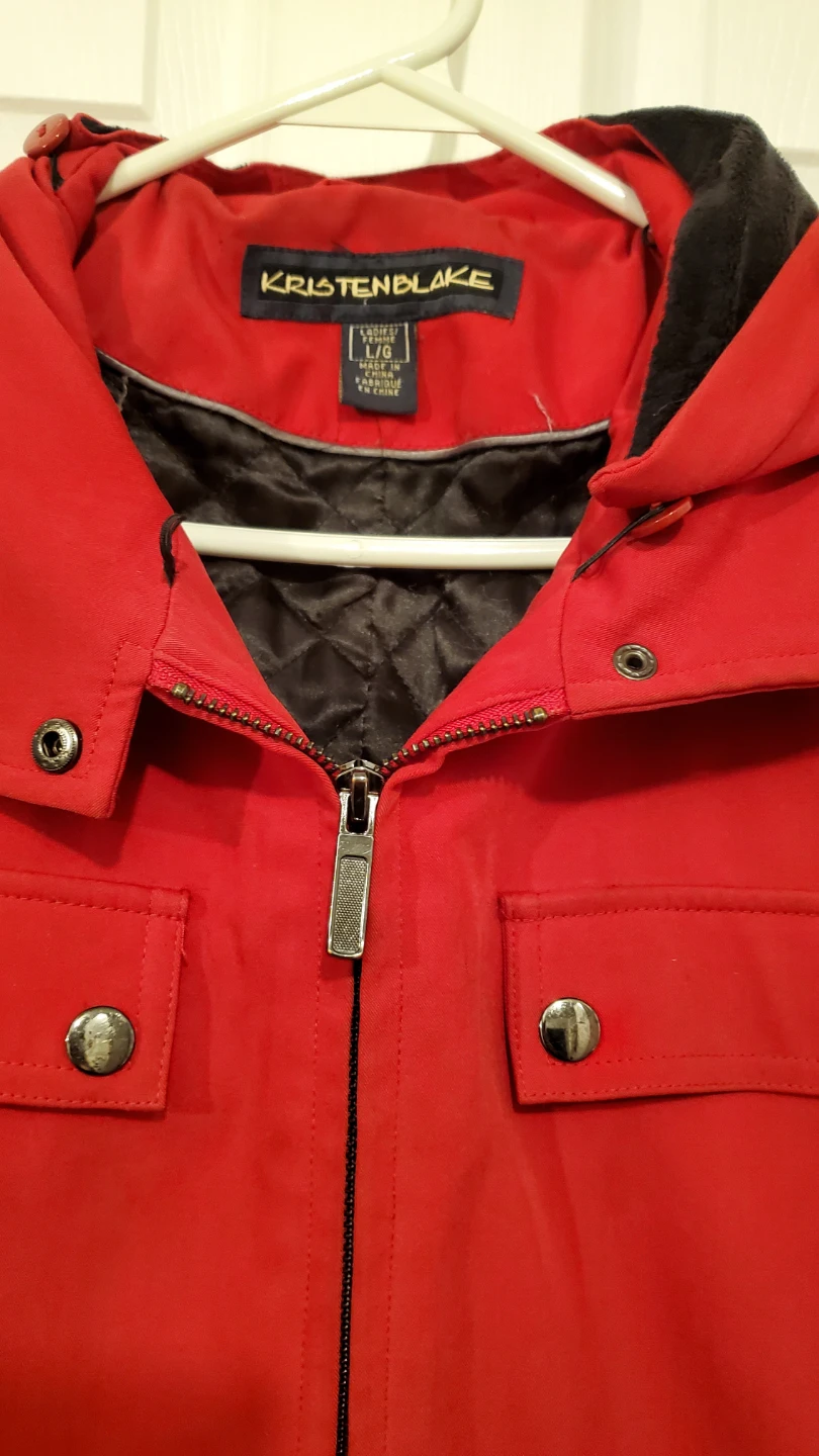Kristen Blake Red Hooded Coat - Women's Large - photo 3