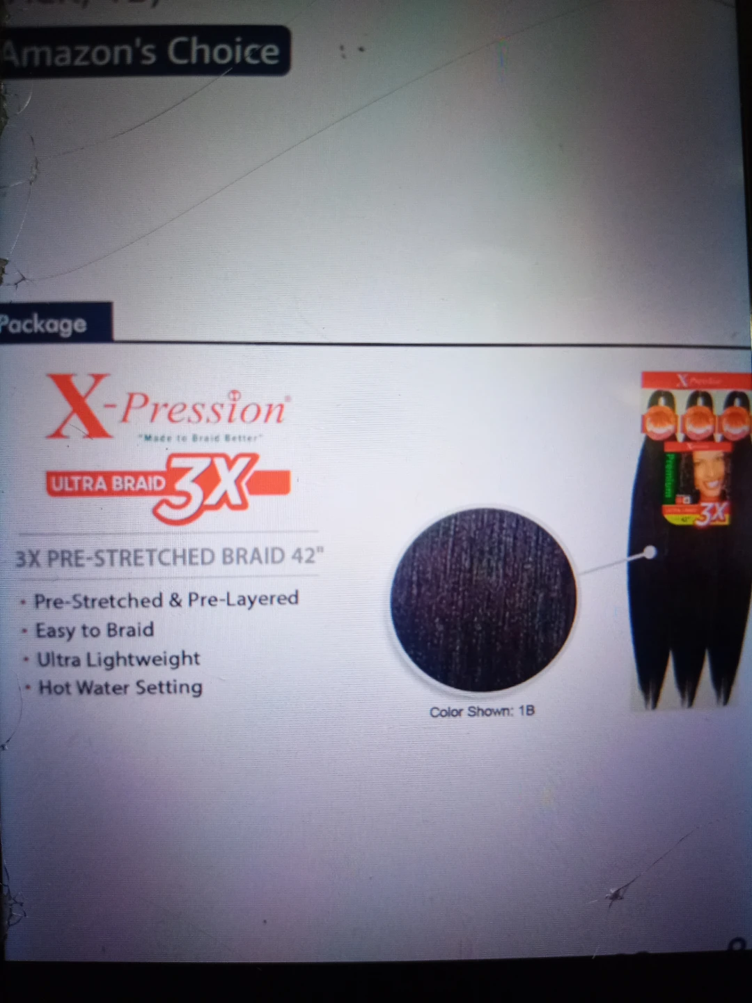 Outre X-Pression 1B - 3X Pre Stretched 42" - 2 In Stock - photo 3