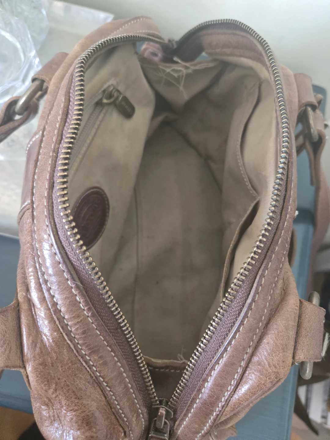 Vintage Roots Brown Leather Shoulder Bag - photo 4