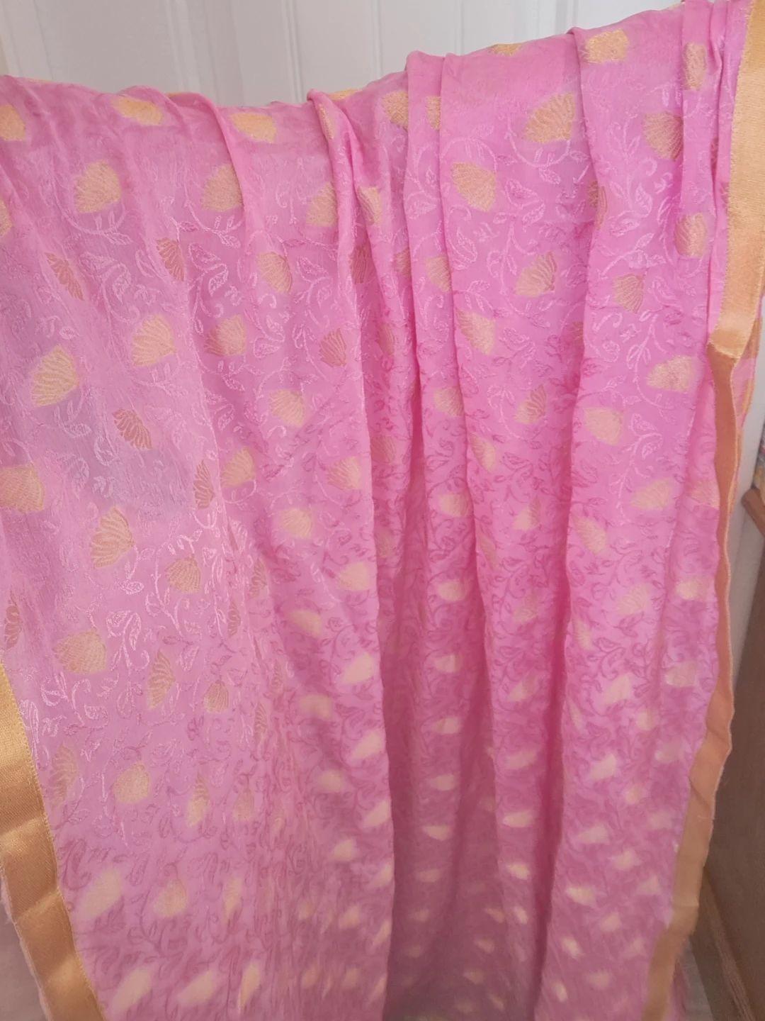 Pink Brocade Punjabi Suit Set with Dupatta - photo 5
