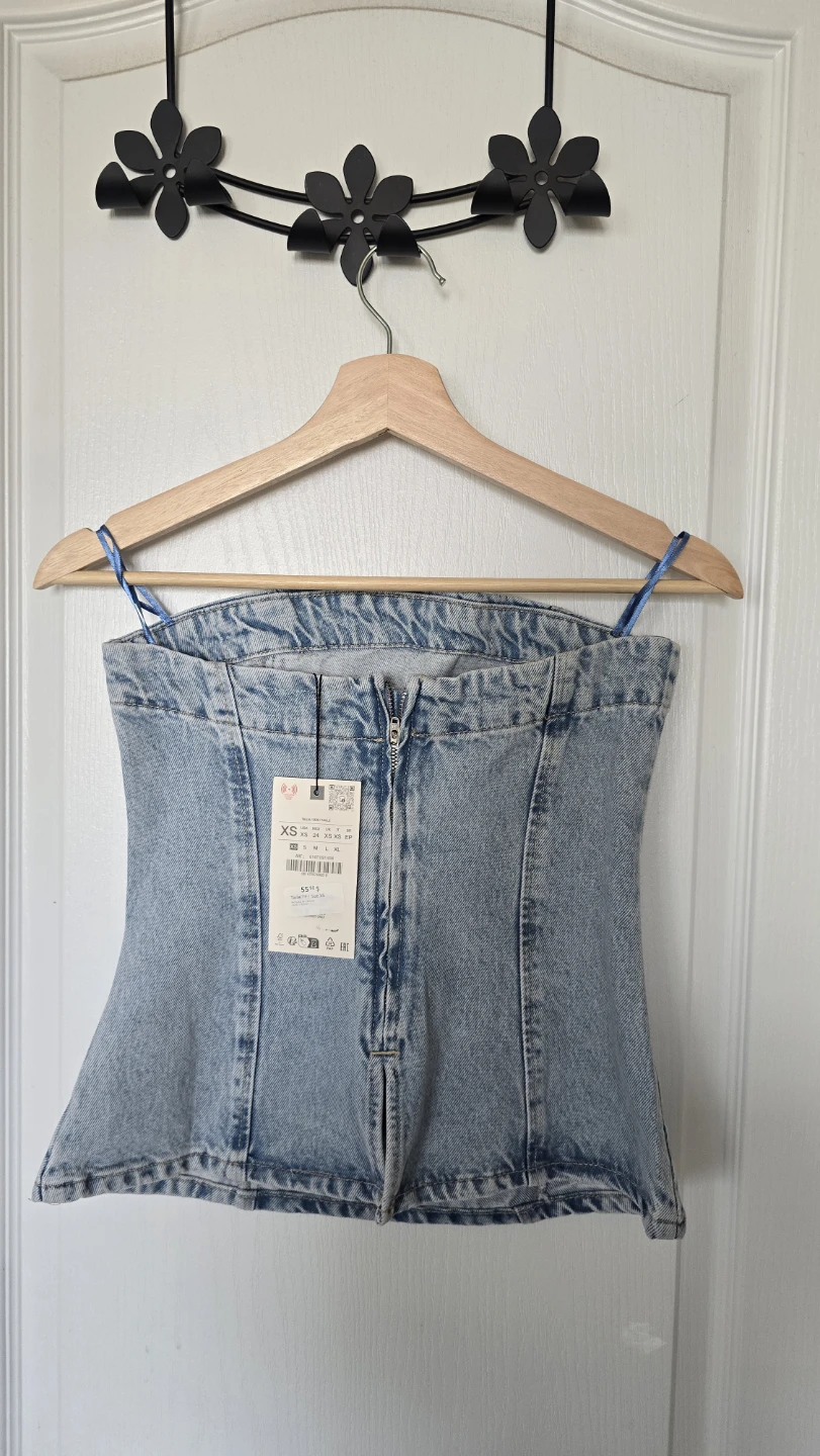 Zara Denim Corset Top XS - photo 3