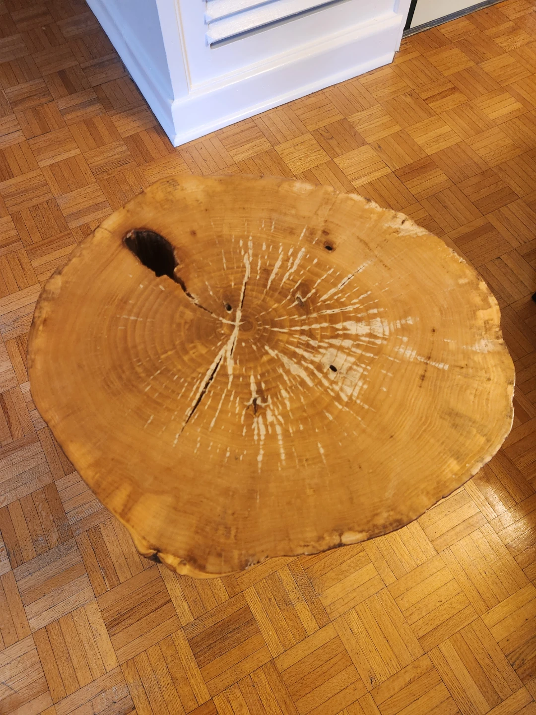 Live Edge Wood Side Table with Metal Haripin Legs - photo 4