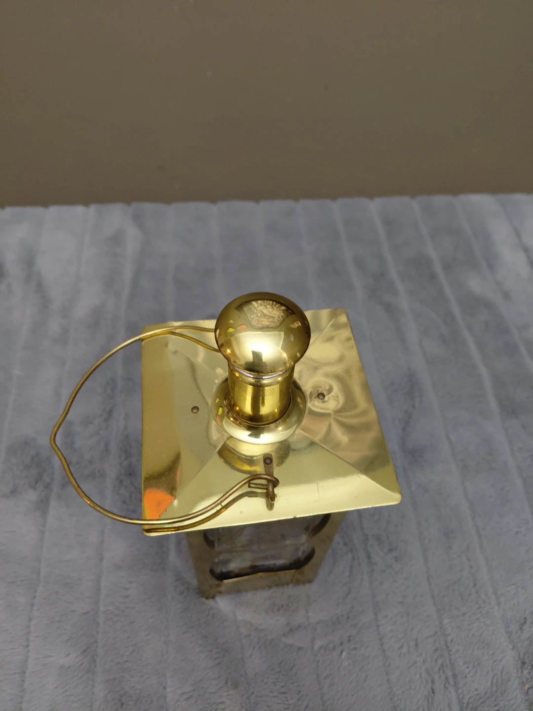 Brass and Glass Lantern Vintage Decanter - does not play music - photo 5