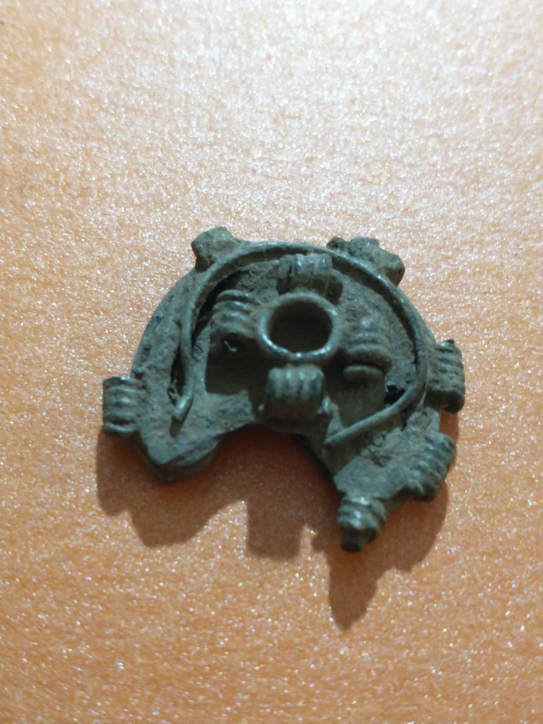 Ancient Roman Bronze Brooch or Medallion