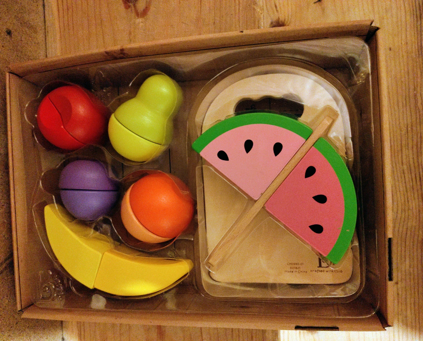 Wooden Play Food Cutting Set