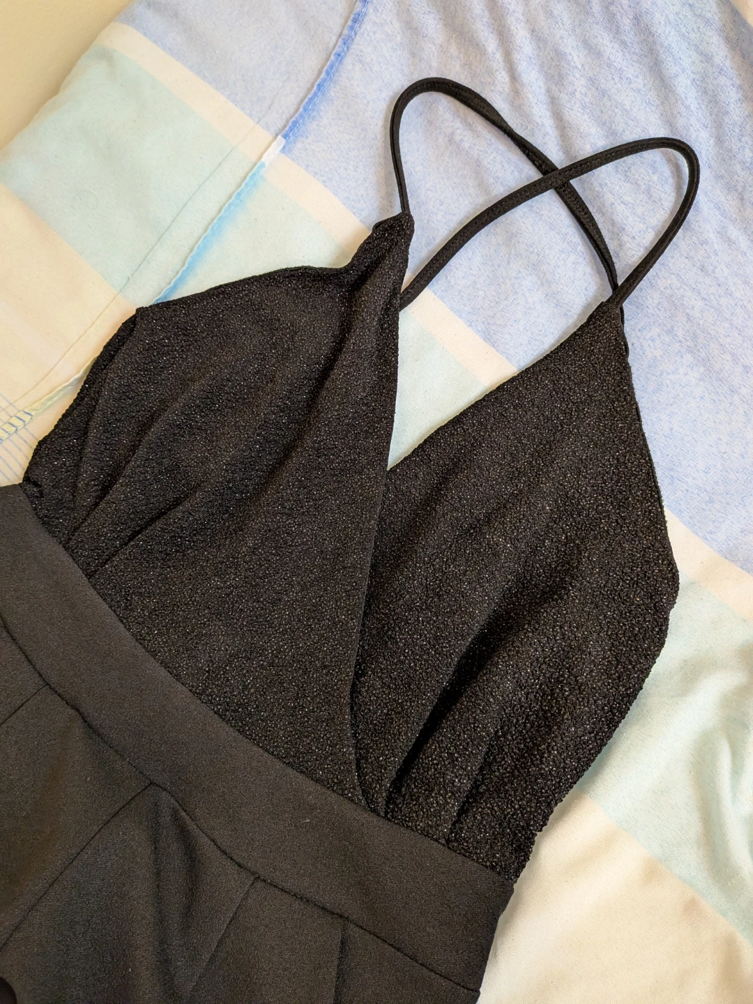 Black Sparkly Halter Neck Jumpsuit - photo 3