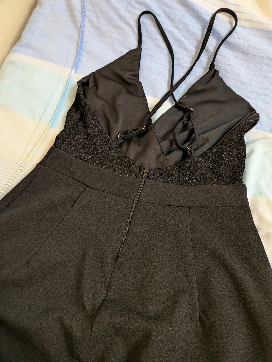 Black Sparkly Halter Neck Jumpsuit - photo 5