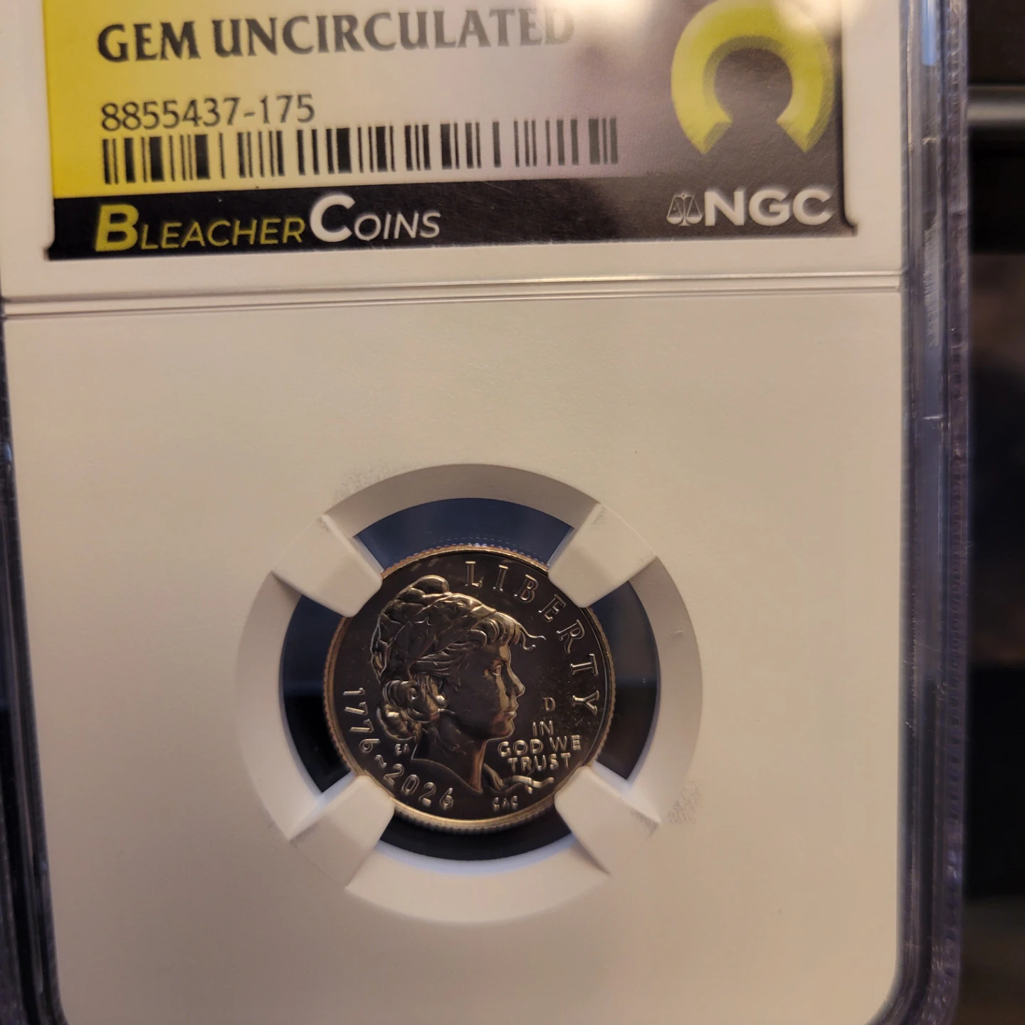 Emerging Liberty 10C 250th Anniversary Gem Uncirculated Coin - photo 2