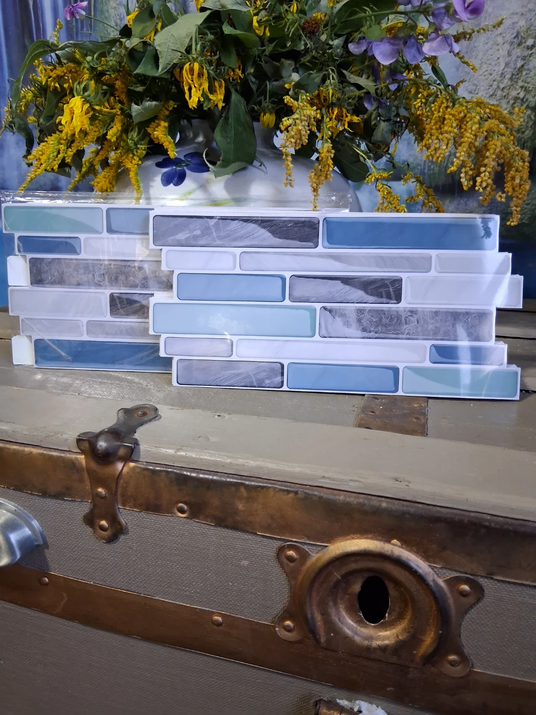 Brand new 50 ceramic look vinyl tiles- wall/ backsplash