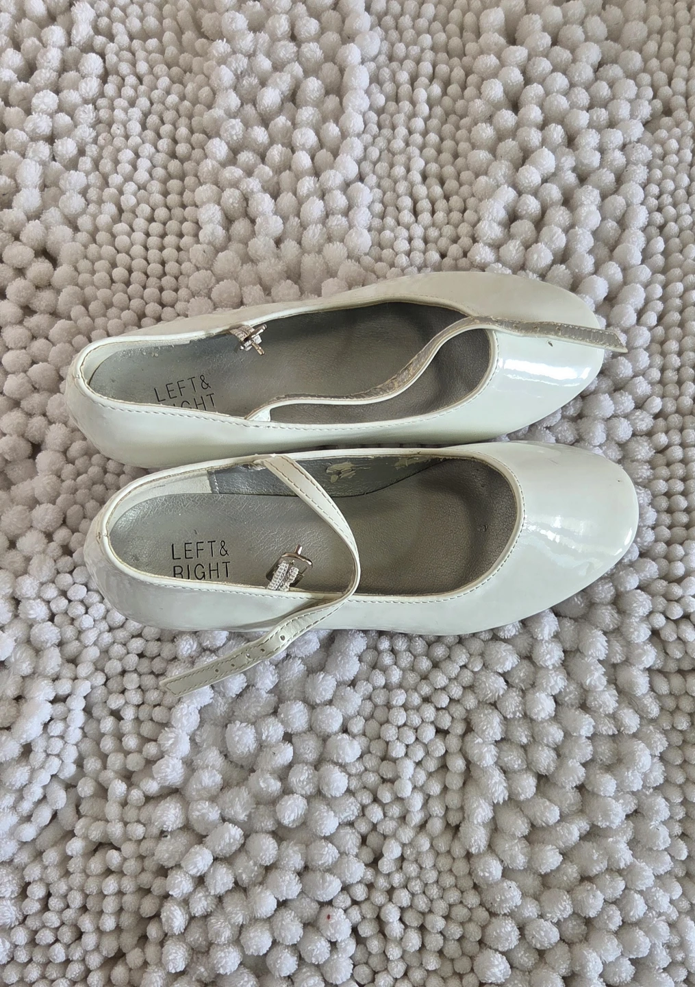 Left & Right White Dress Shoes