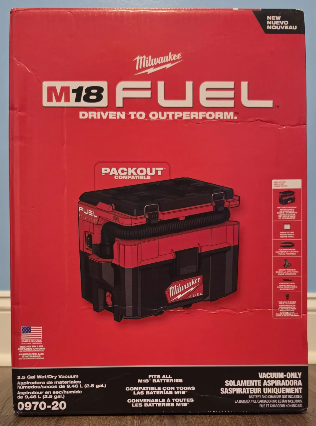 Milwaukee M18 FUEL 2.5 Gal Wet/Dry Vacuum