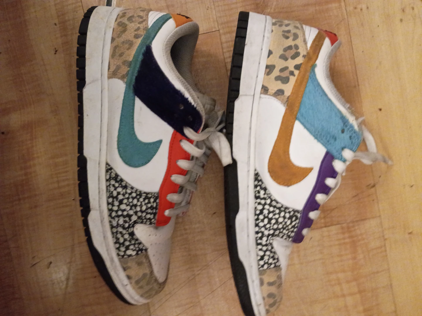 Nike Dunk Low "Safari Mix" "Leopard Print" "Patchwork" Sneakers - photo 2