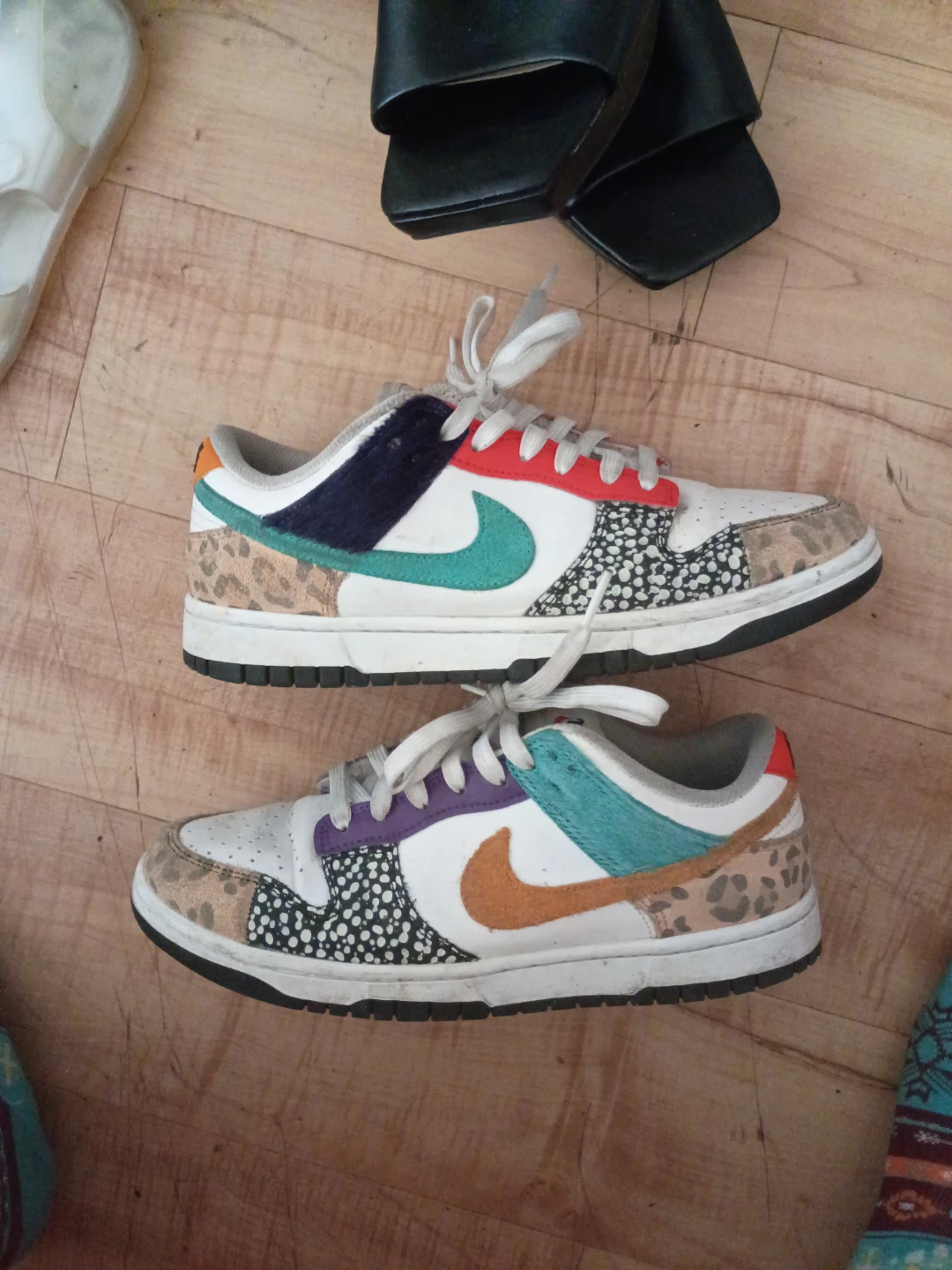 Nike Dunk Low "Safari Mix" "Leopard Print" "Patchwork" Sneakers - photo 3