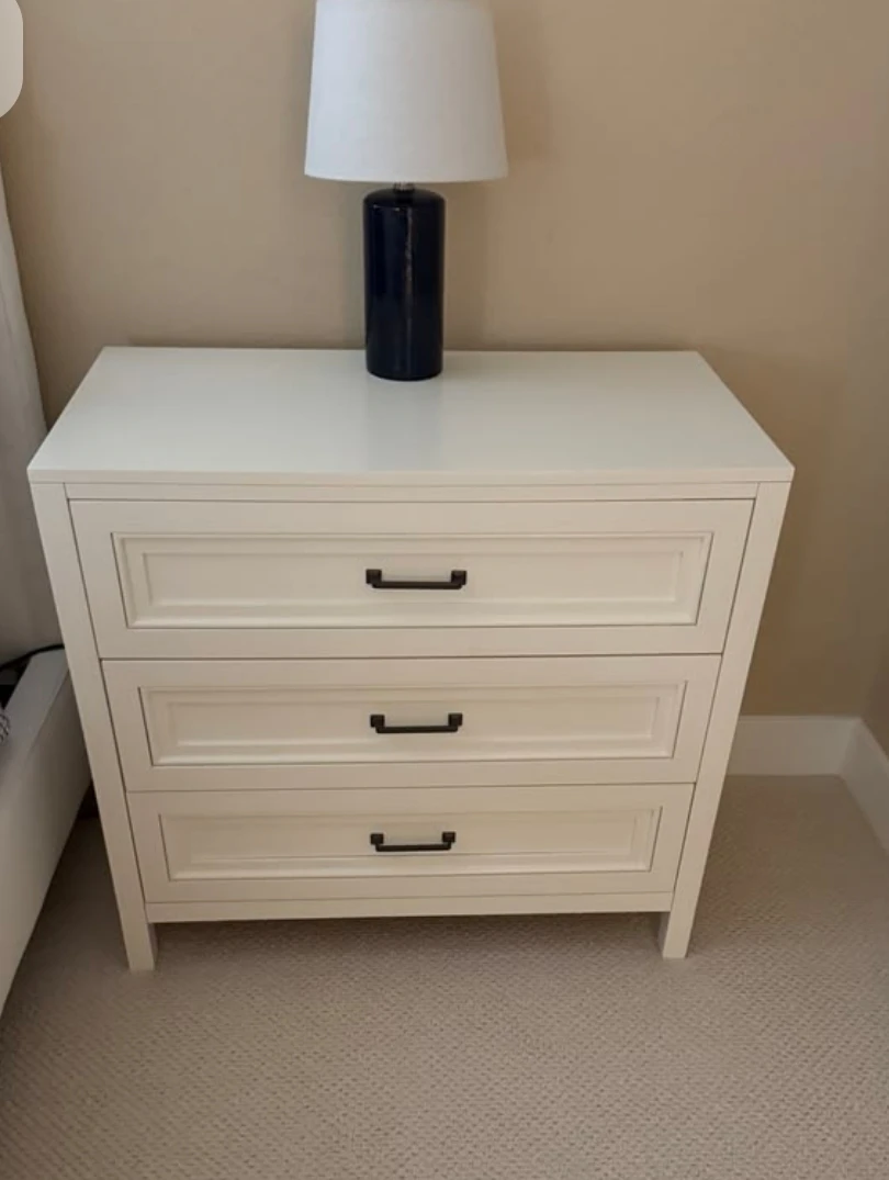 2 IKEA Songesand 3-drawer chest, white