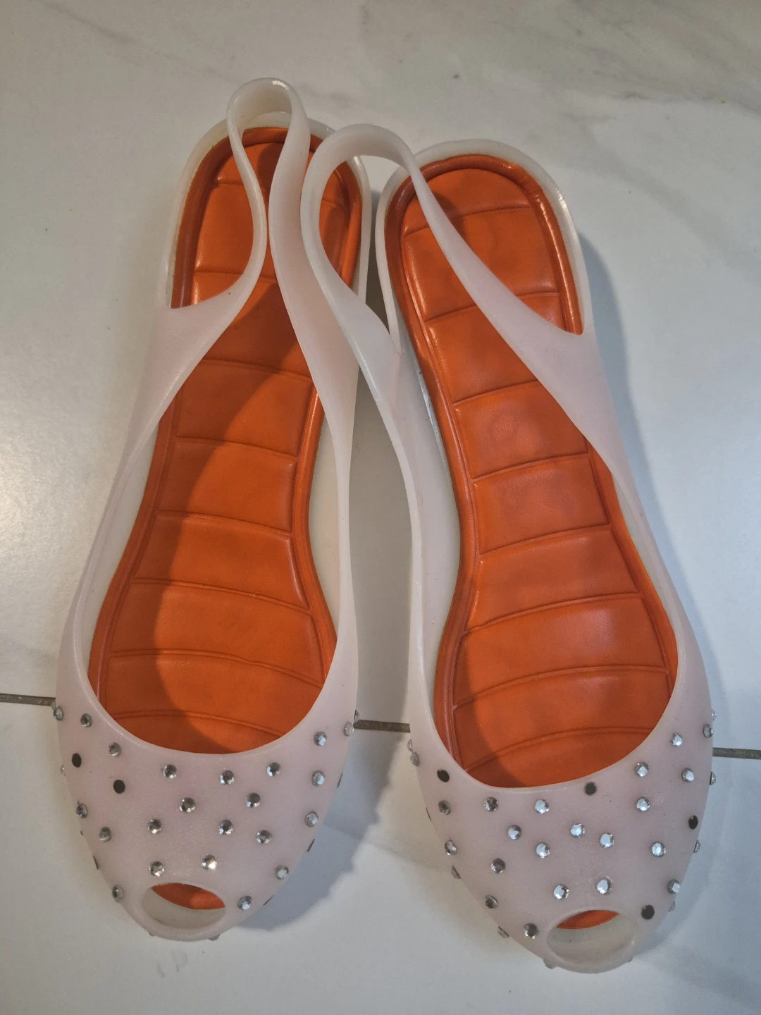 NEW Jelly Flats with Rhinestones Size 6 - photo 3