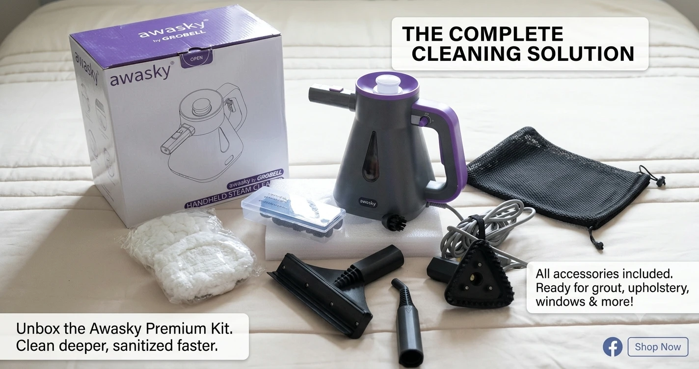 Awasky by Grobell Handheld Steam Cleaner Kit - photo 2