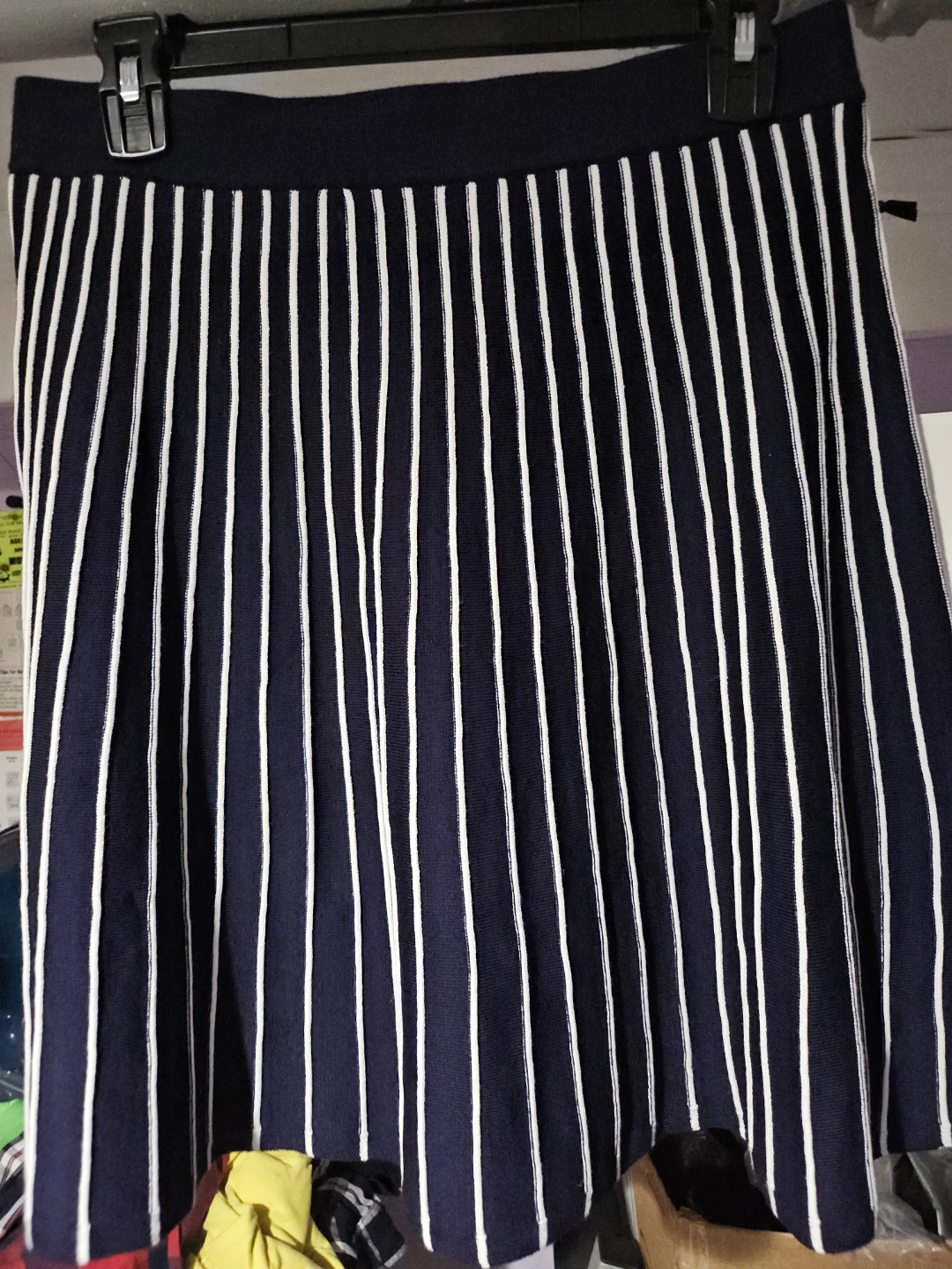41 Hawthorn Navy & White Stripe Knit Skirt Size M