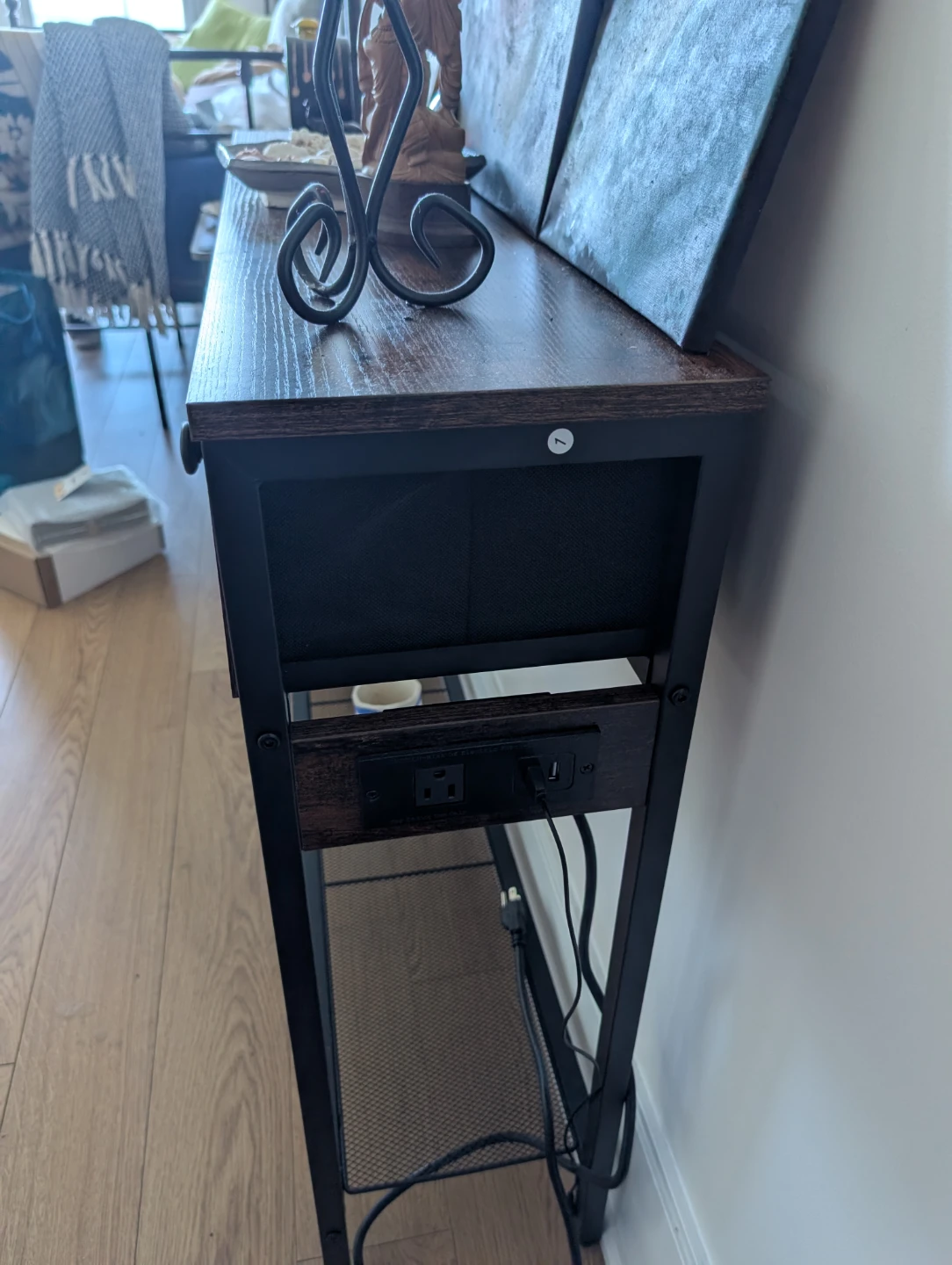 Console Table with 3 Drawers and Power Outlet - photo 3