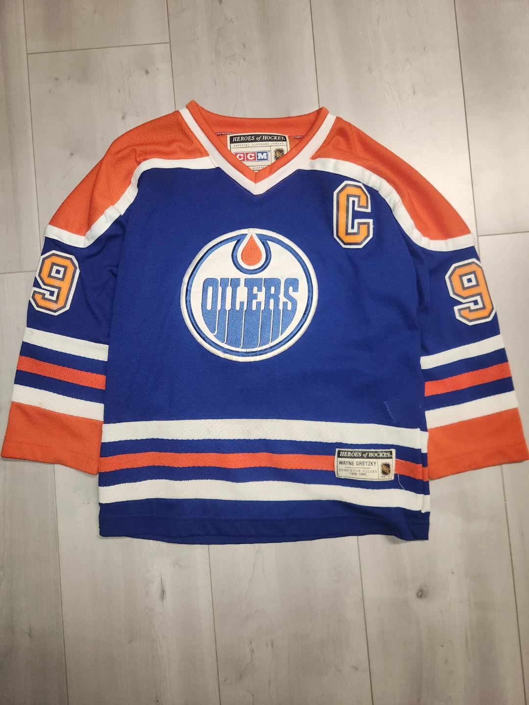 Authentic Edmonton Oilers Wayne Gretzky #99 CCM Kids XL