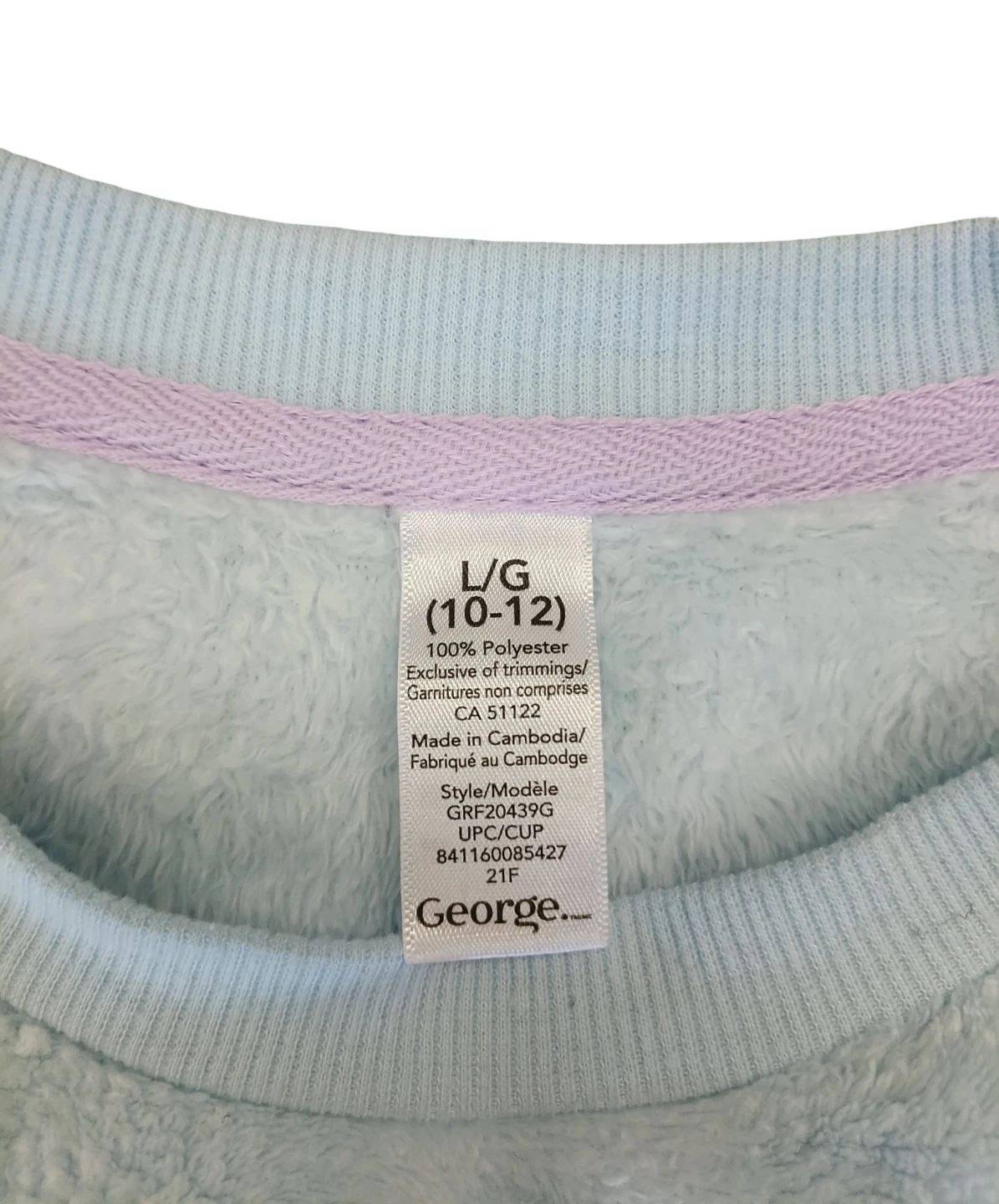 George Girls’ Fleece Pullover Sleep Top - photo 2