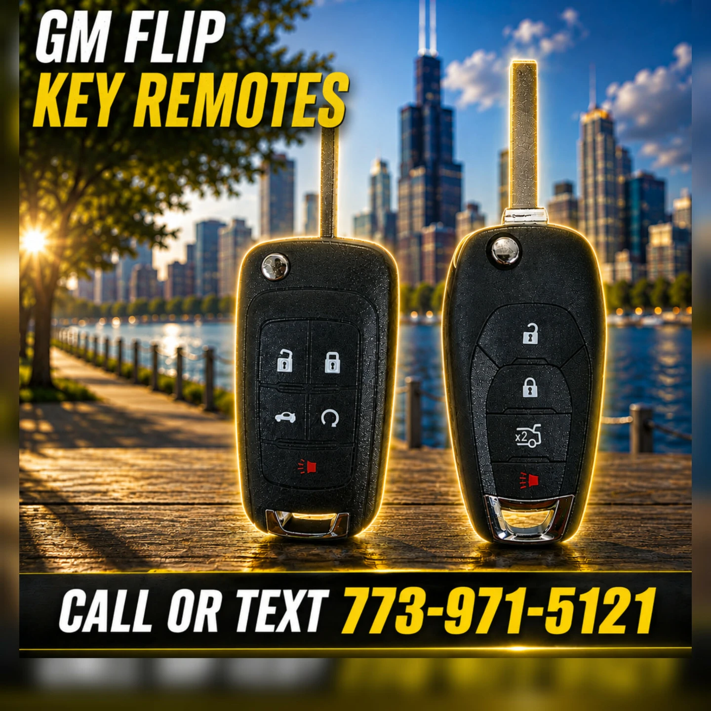 GM CHEVY GMC BUICK FLIP KEY REMOTES – CHICAGOLAND