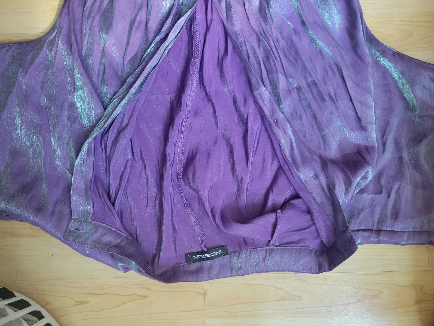 Purple Jumpsuit with Metallic Shimmer - photo 4
