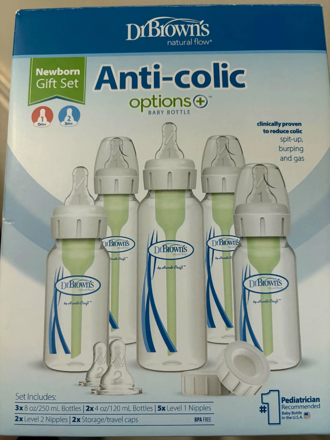 Dr. Brown's Anti-Colic Options Newborn Gift Set Baby Bottles